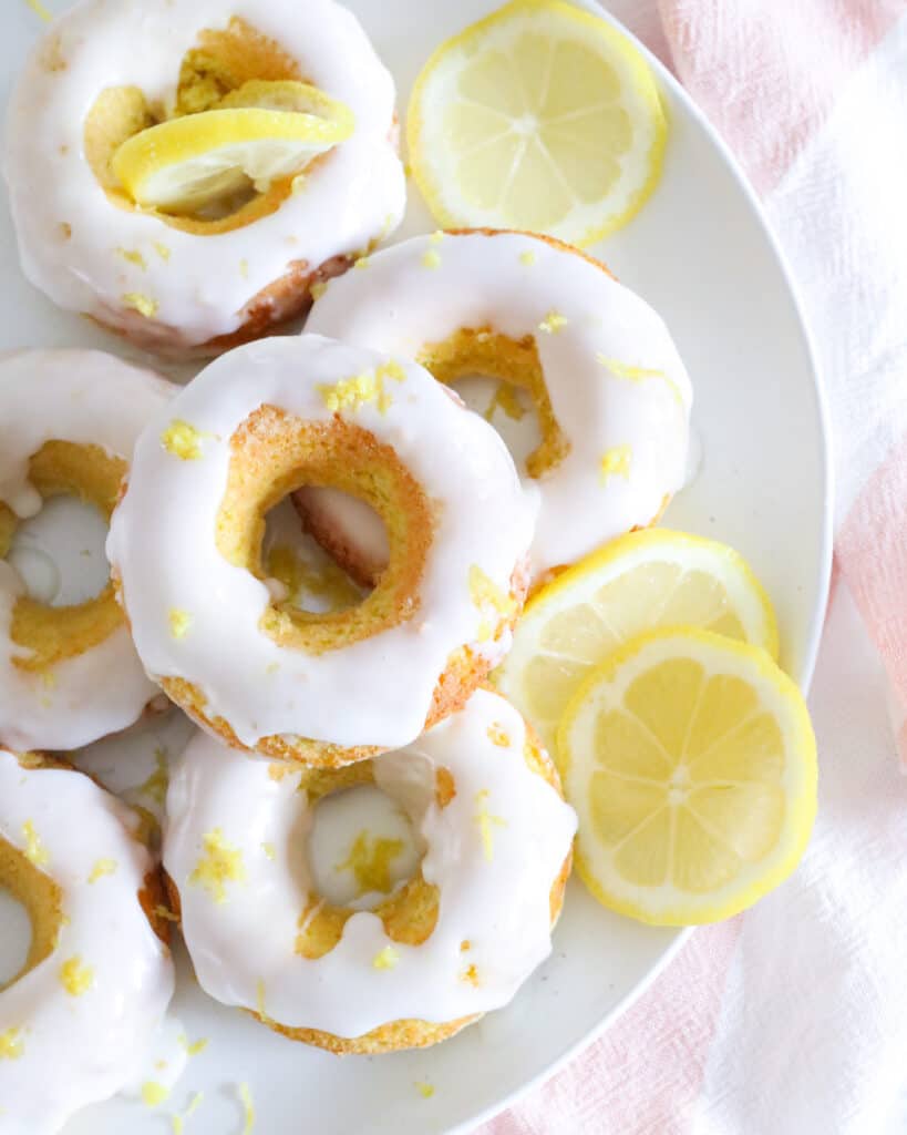 glazed lemon cake donuts