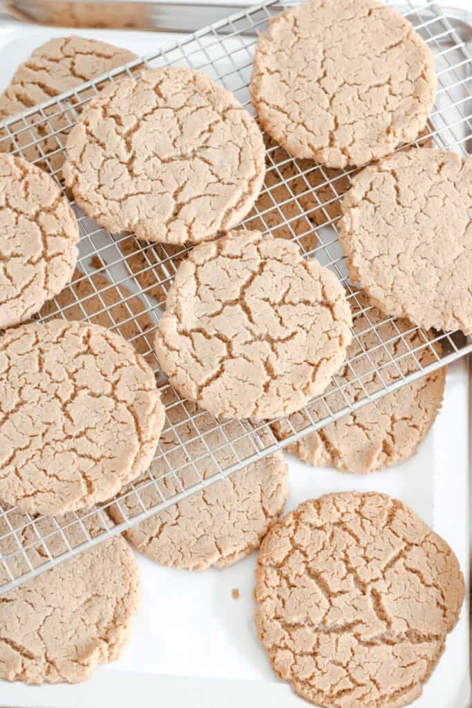 Vegan Chewy Peanut Butter Crinkle Cookies