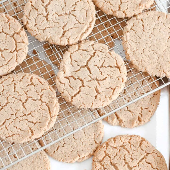 Vegan Chewy Peanut Butter Crinkle Cookies