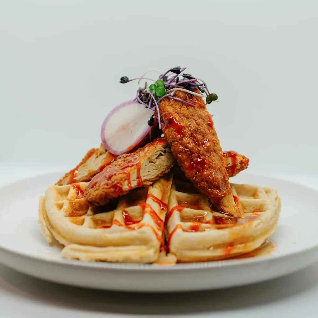 chickn and waffles from Still Food Bistro